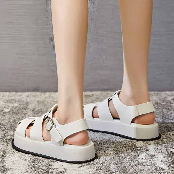 closed toe sandals, women sandals, roman sandals, thick soled sandals