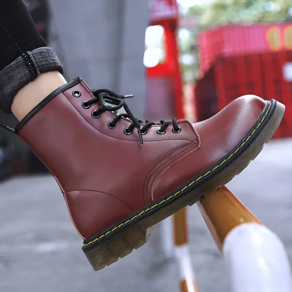 genuine leather boots, thick sole boots, thick sole shoes, fashion boots