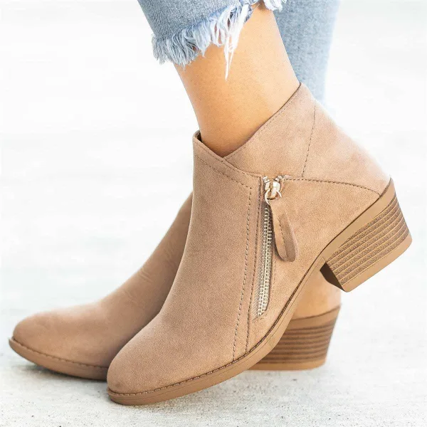 ankle boots, low heels boots